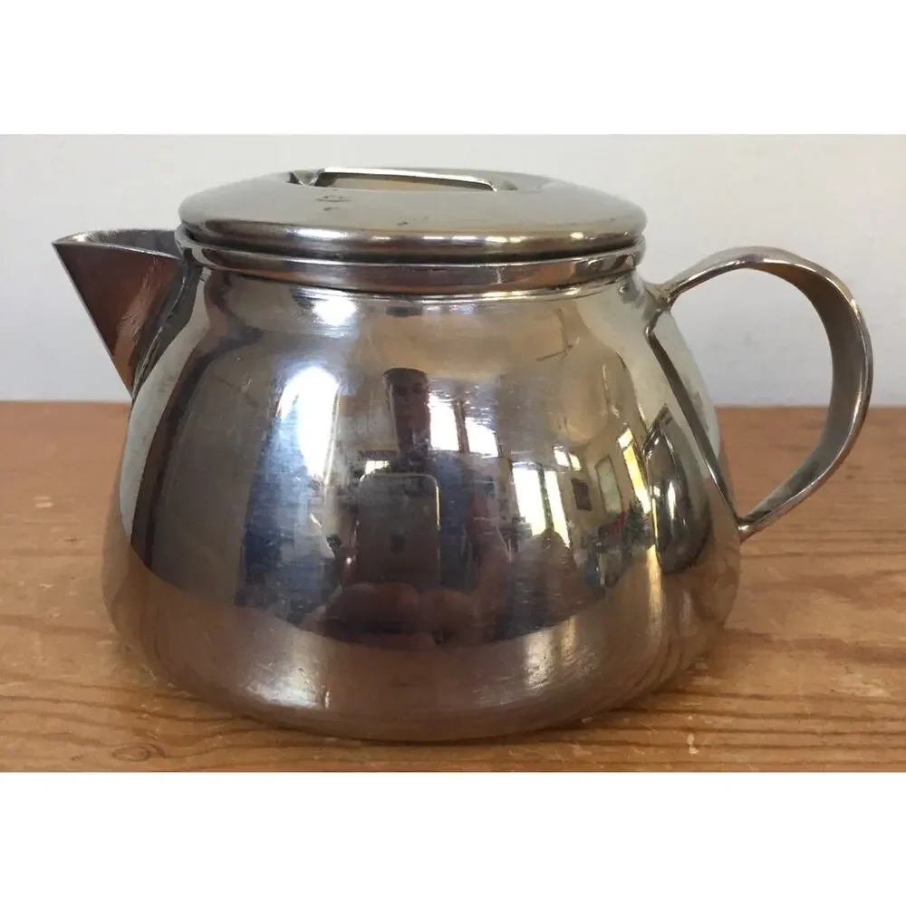 Pair Stainless Steel Vintage Style Restaruant Ware Diner Creamer Sugar Pot Set